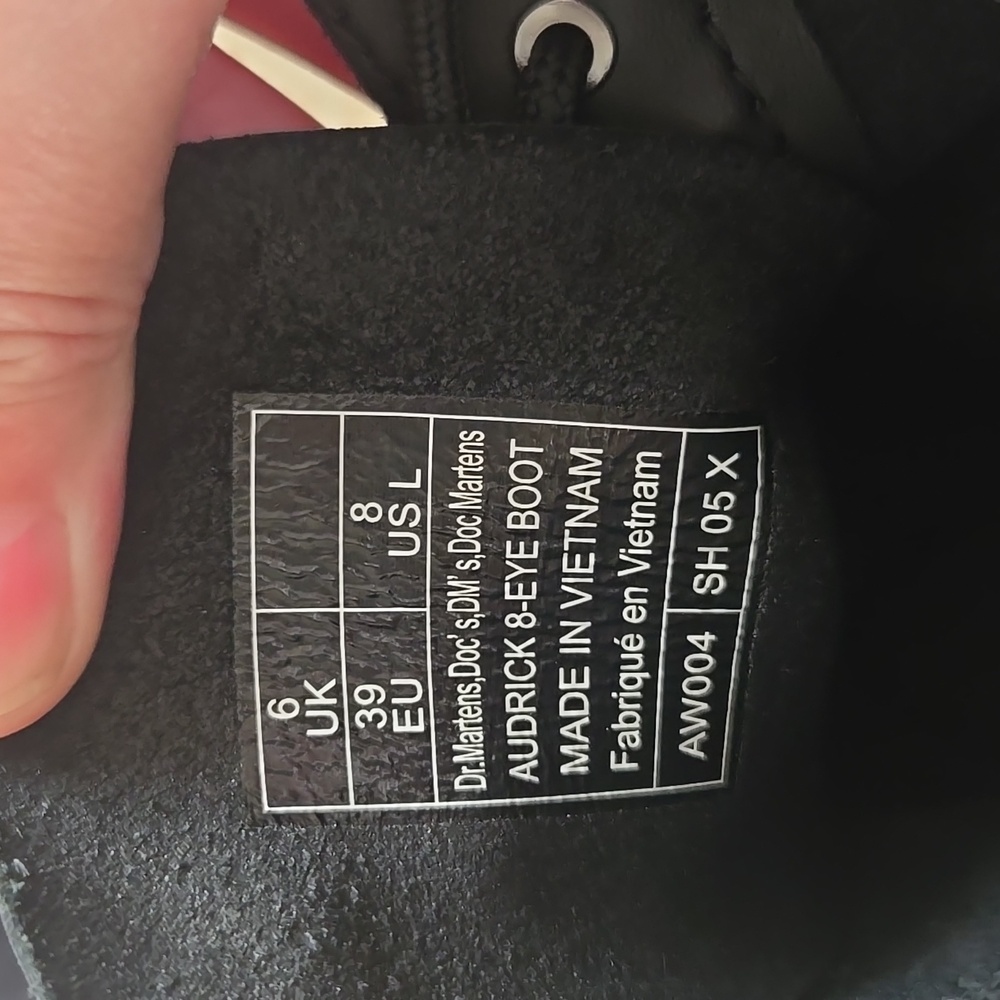 Dr. Martens Black Audrick 8-Eye Boots - Picture 6 of 6